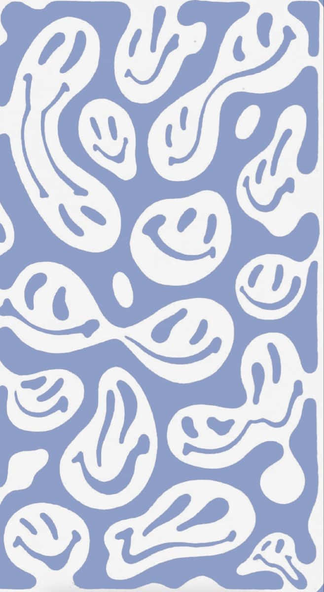 Abstract Smiley Face Pattern Wallpaper
