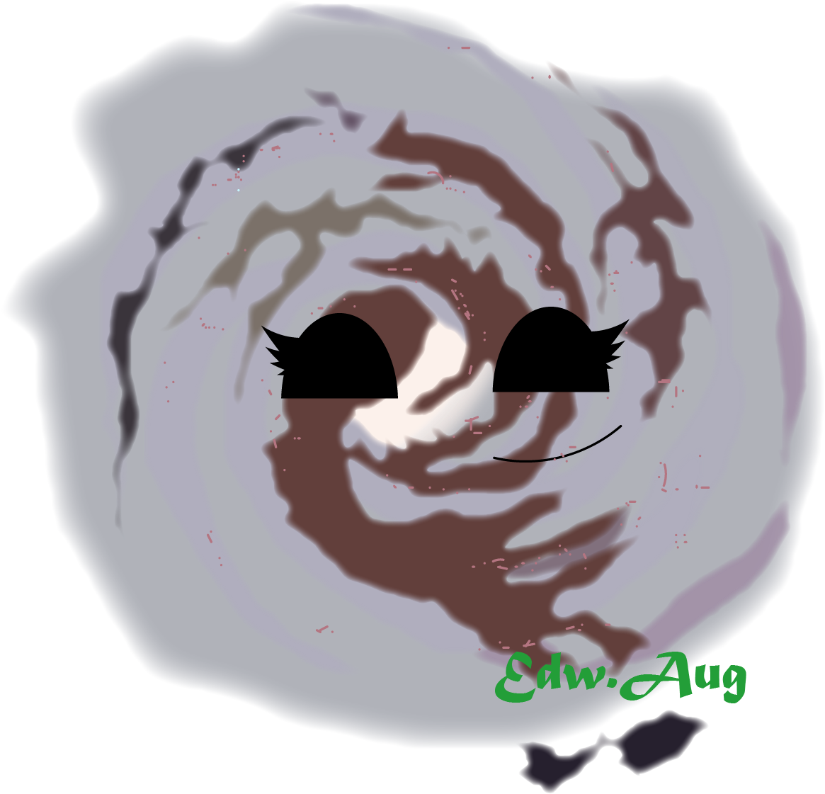 Abstract Smiling Vortex Art PNG