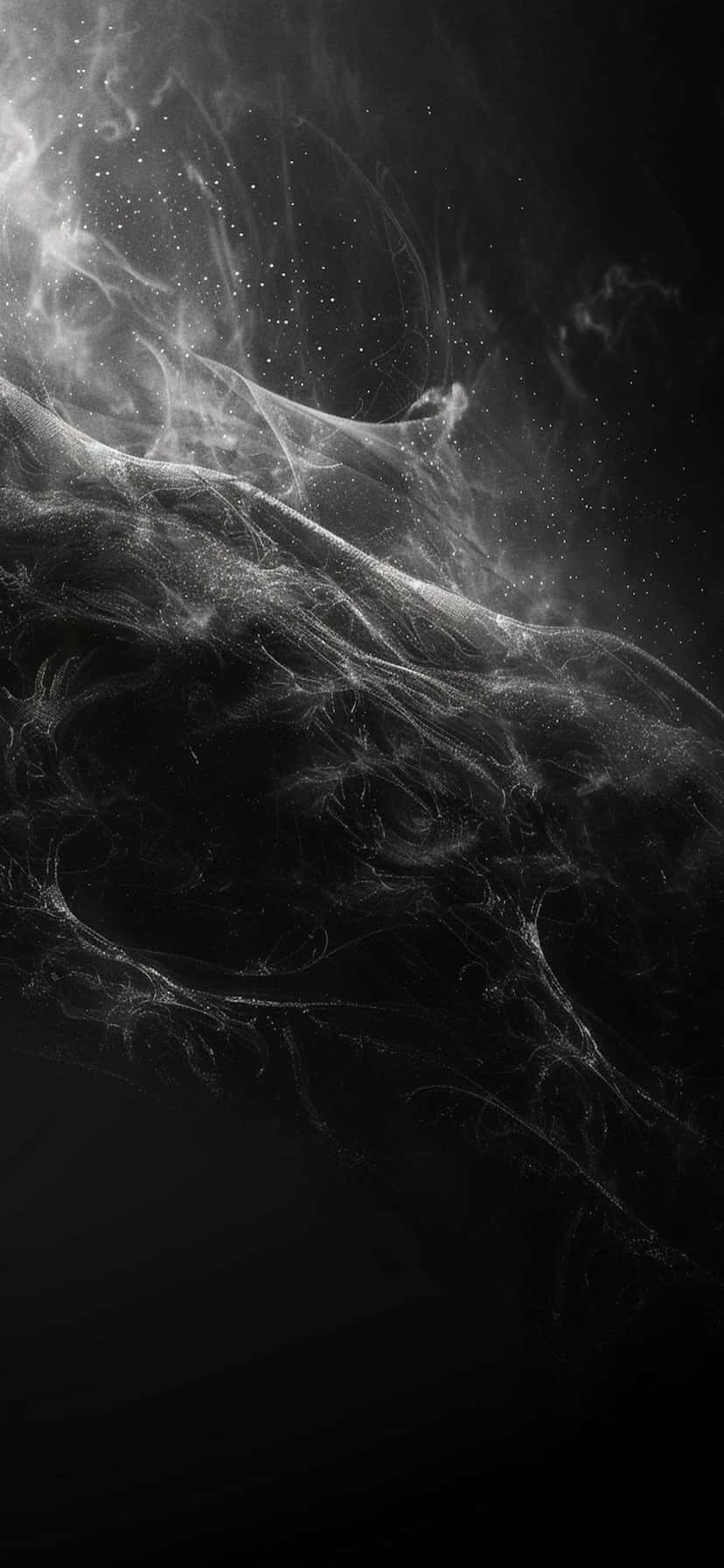 Abstract Smoke Art Black Background Wallpaper