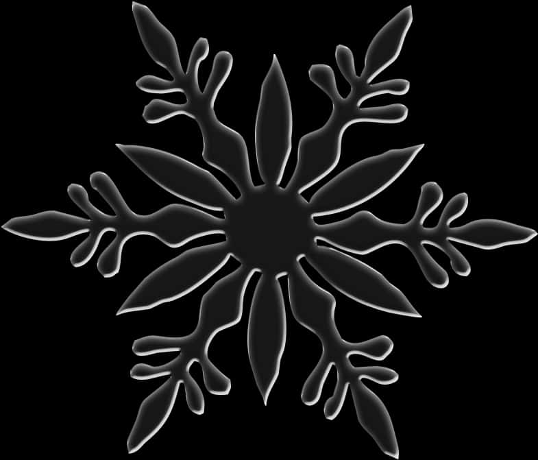 Abstract Snowflake Design PNG