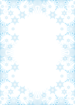 Abstract Snowflake Frame Design PNG