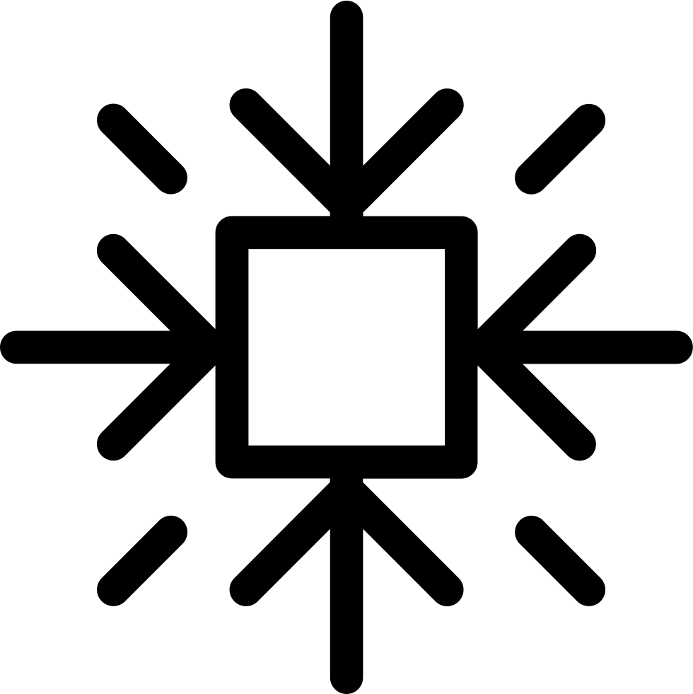 Abstract Snowflake Icon Black PNG