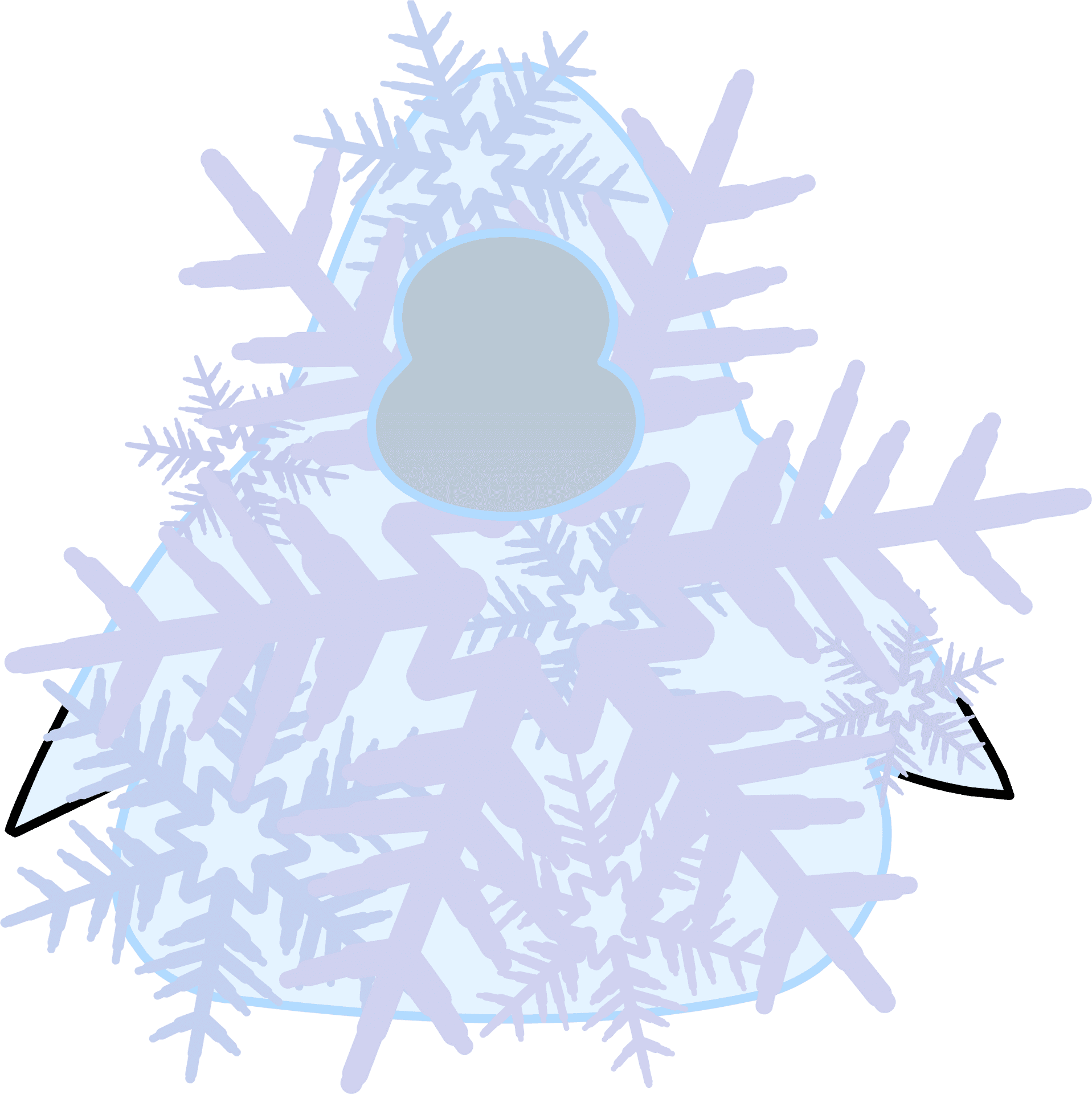 Abstract Snowflake Overlay Graphic PNG