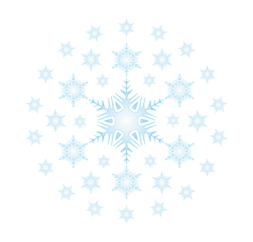 Abstract Snowflake Star Pattern PNG