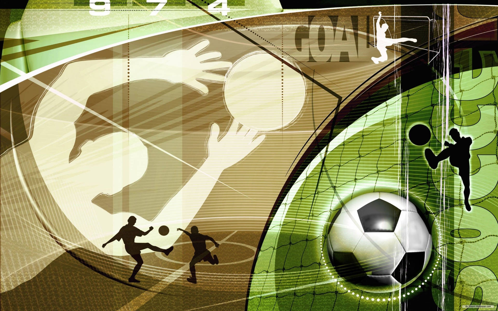 Abstrakt Soccer Ikon Sports Illustration Baggrund. Wallpaper