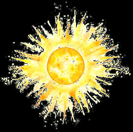 Abstract Solar Explosion Art PNG