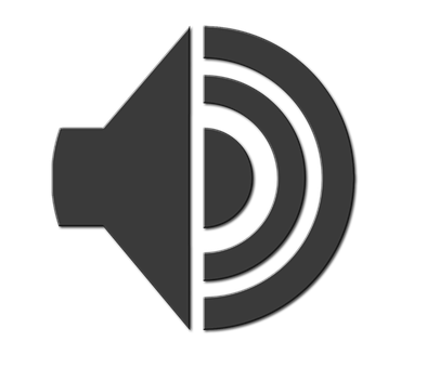 Abstract Speaker Icon Black Background PNG