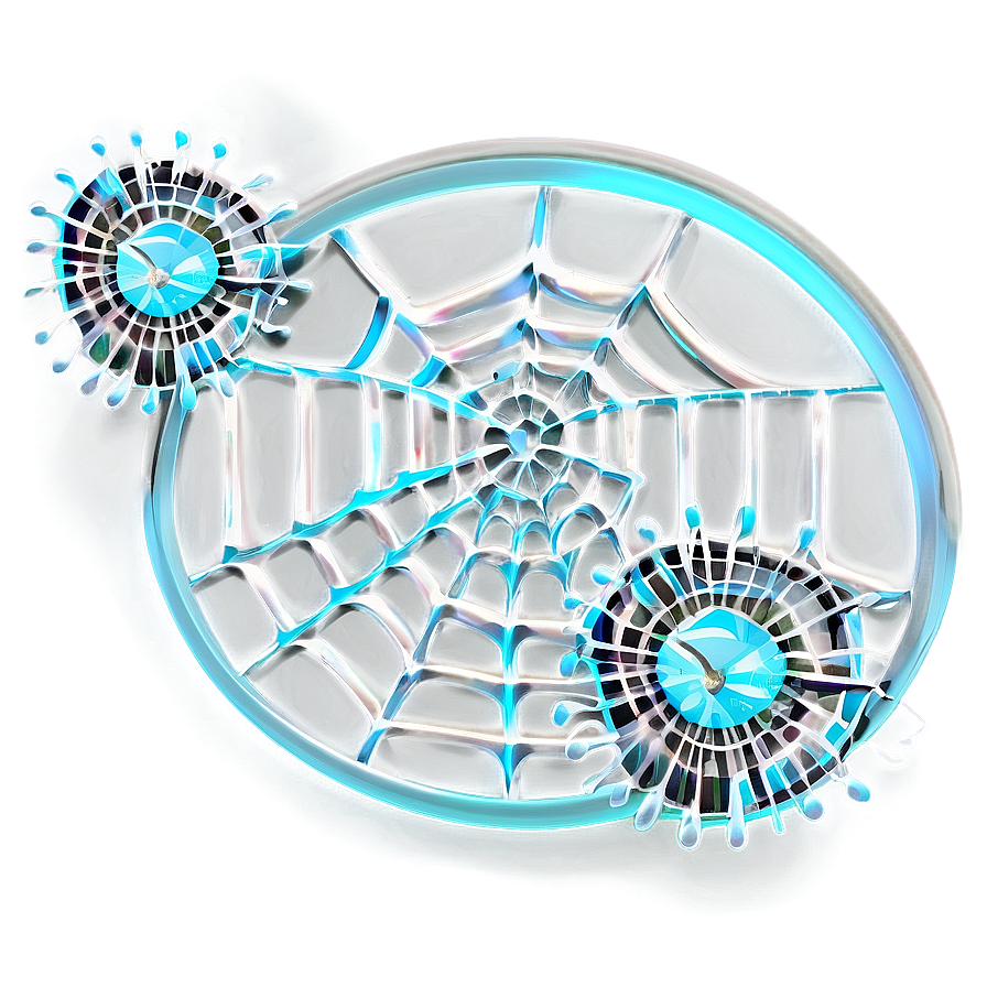 Abstract Spider Web Eye Design PNG