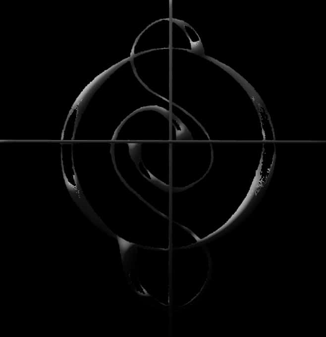 Abstract Spiral Crosshair Design PNG