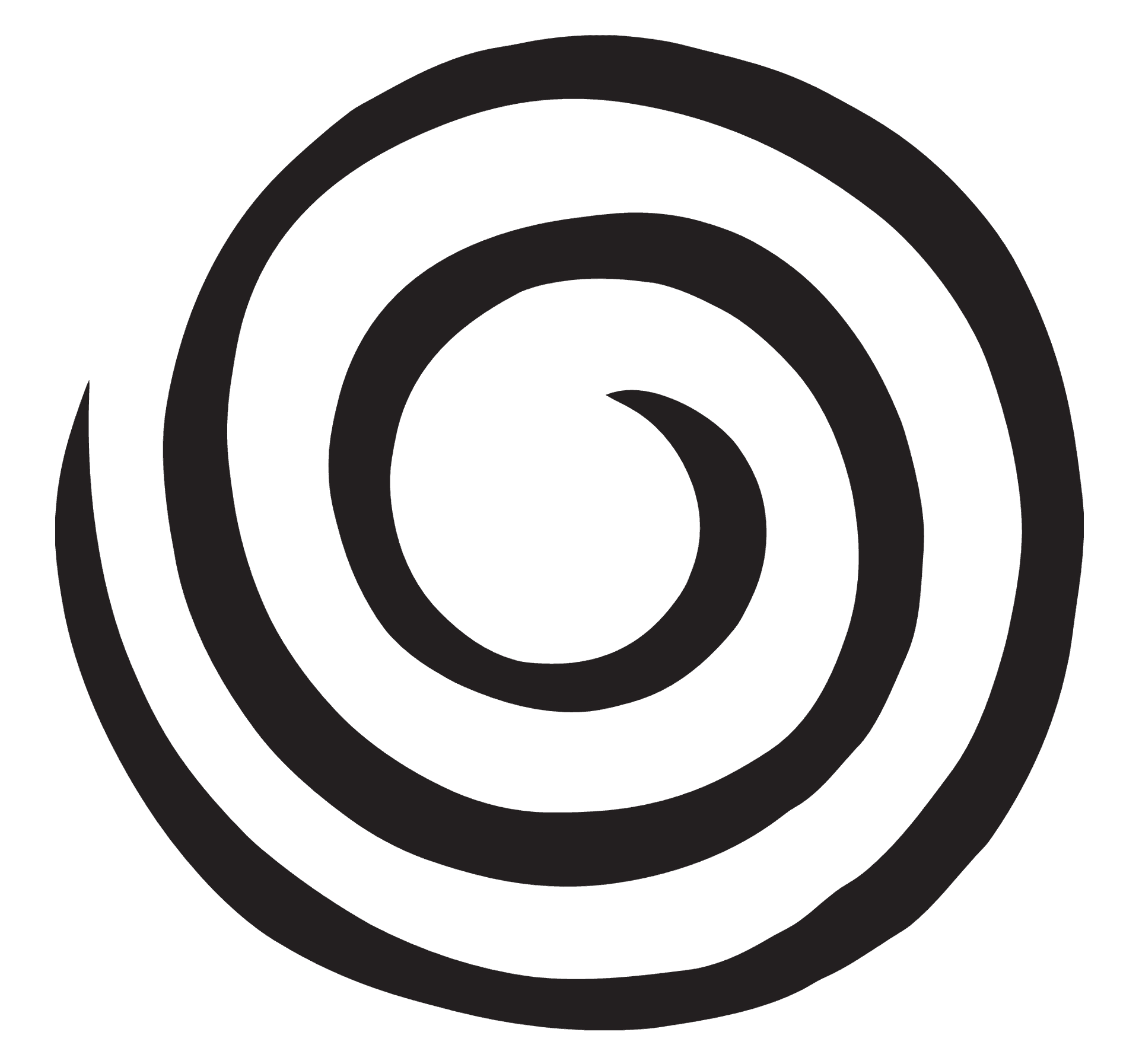 Abstract Spiral Design PNG