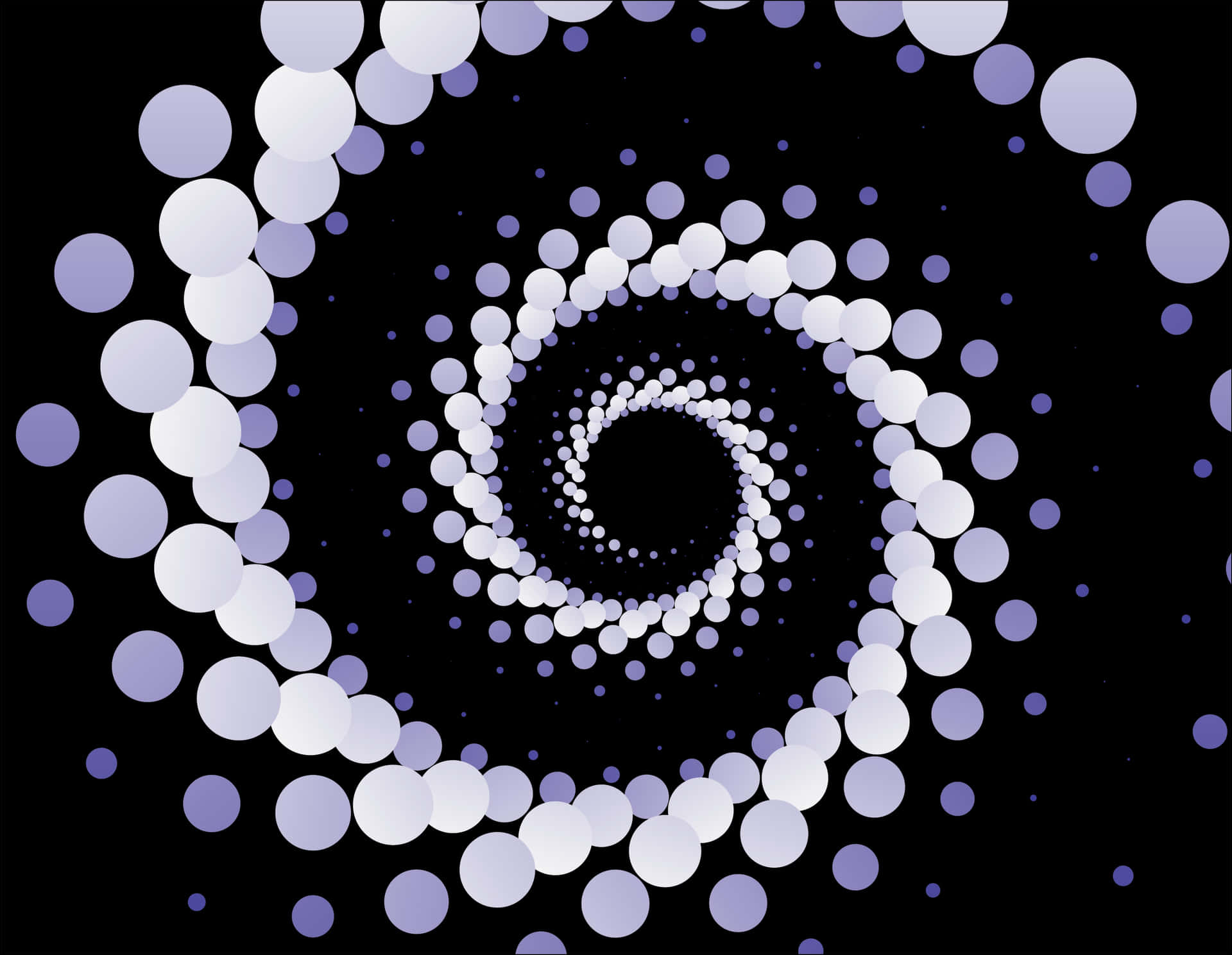 Abstract Spiral Dots Pattern Wallpaper
