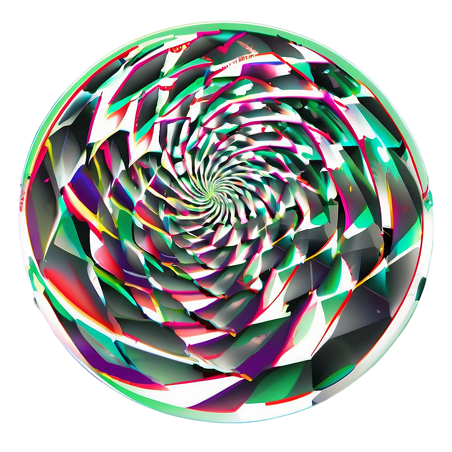 Abstract Spiral Tunnel Illusion PNG