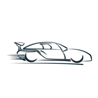 Abstract Sports Car Silhouette PNG