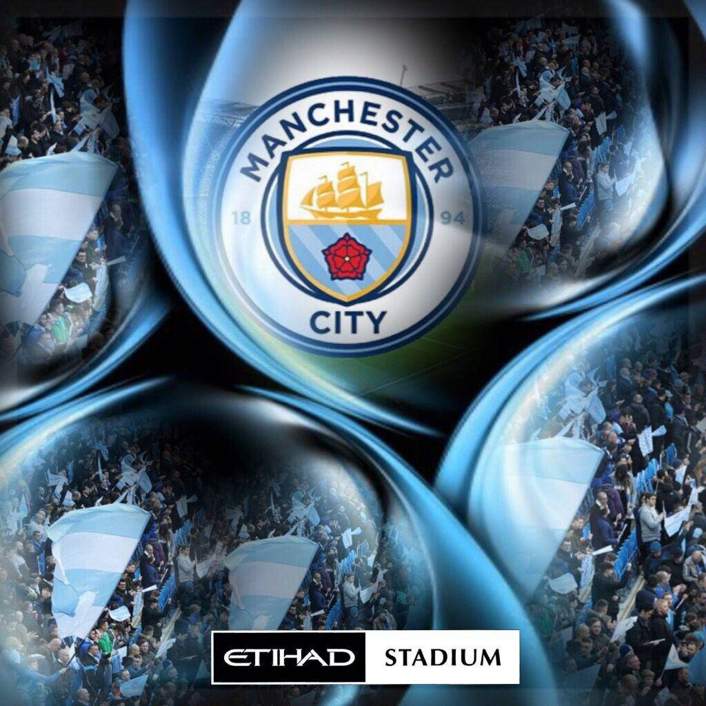Abstractsquare Manchester City Fc Y Estadio Etihad. Fondo de pantalla