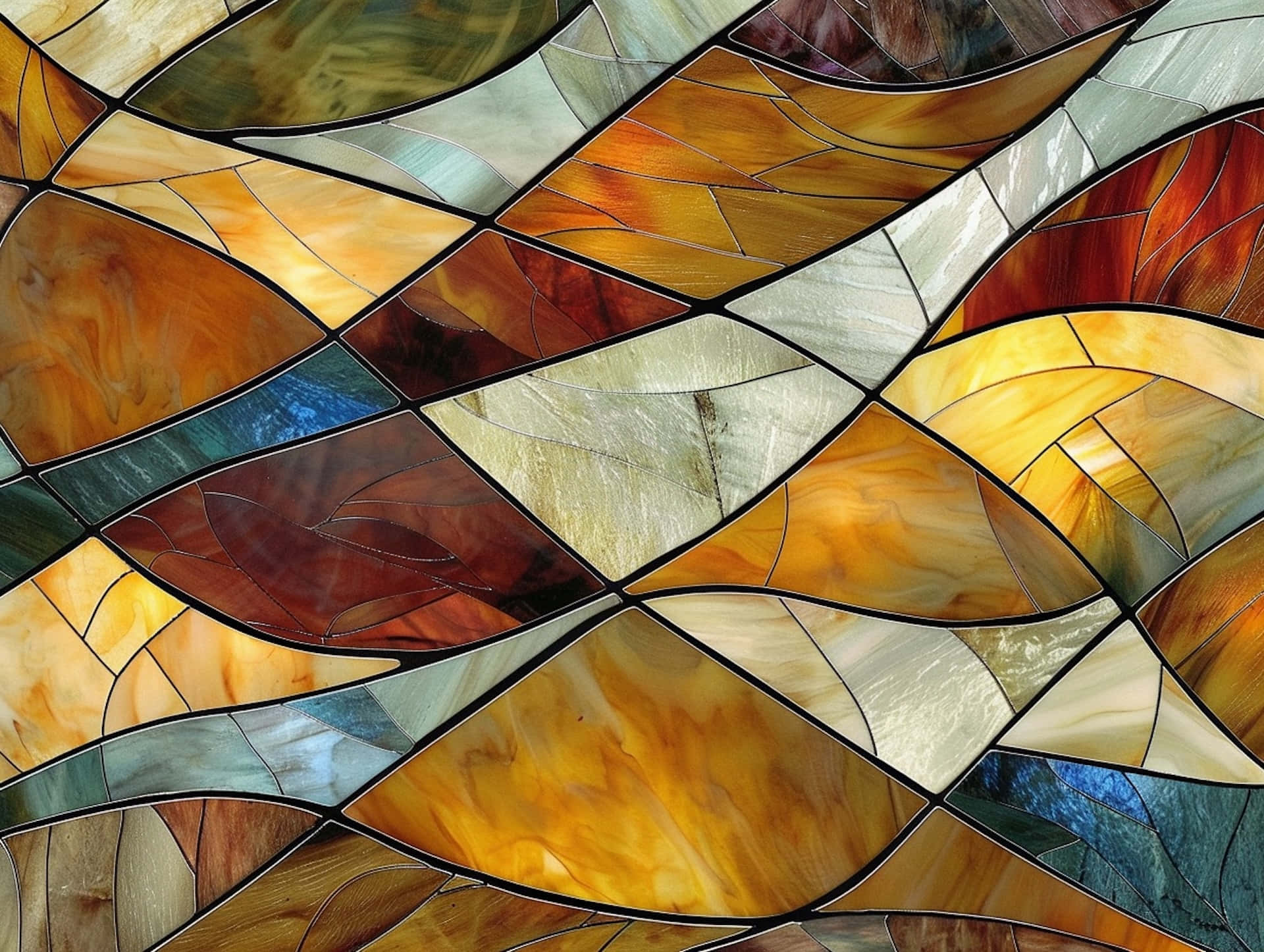 Abstract Stained Glass Artistry Wallpaper