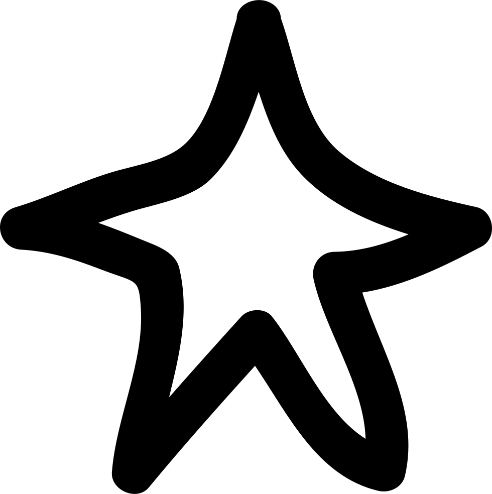 Abstract Star Doodle Outline PNG