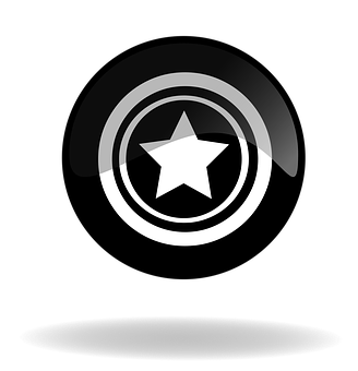 Abstract Star Icon Black Background PNG