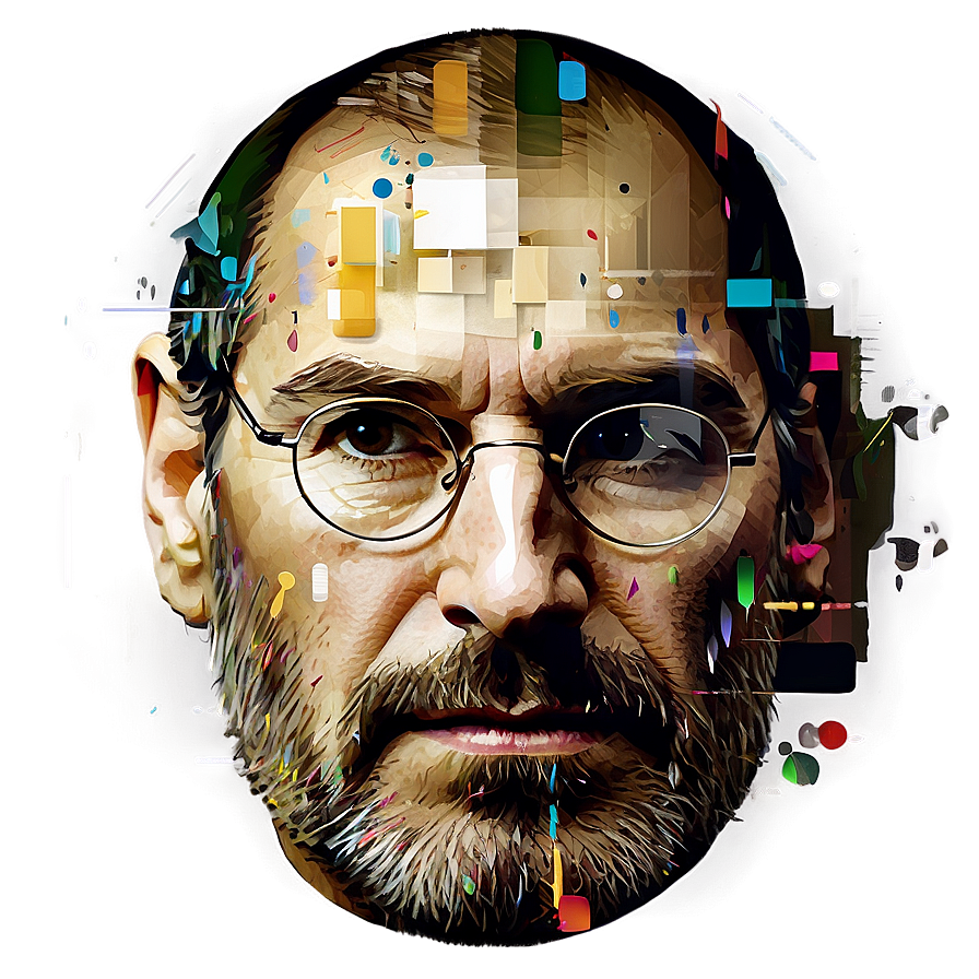Abstract Steve Jobs Artwork Png 06122024 PNG