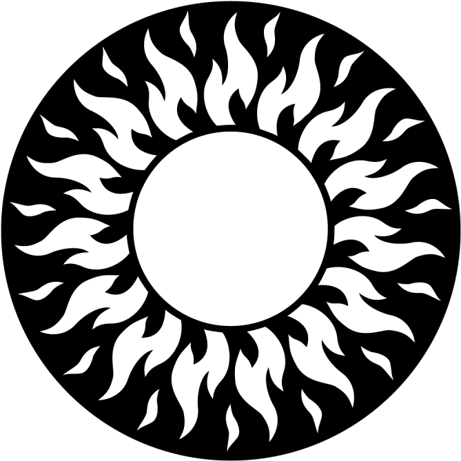 Abstract Sun Flame Design PNG