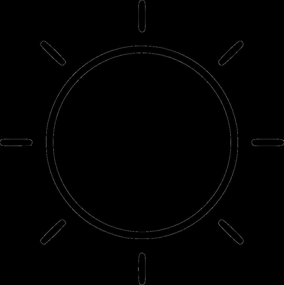 Abstract Sun Icon Outline PNG