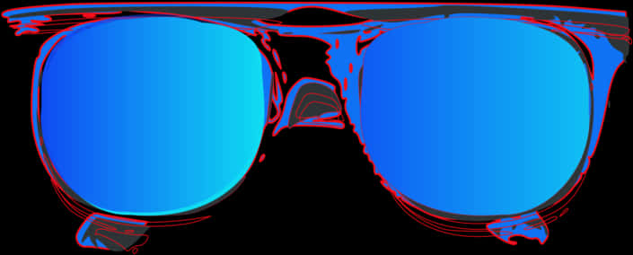 Abstract Sunglasses Design PNG