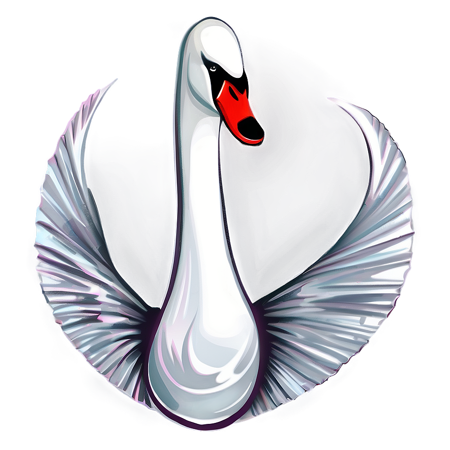 Abstract Swan Art Png 06262024 PNG