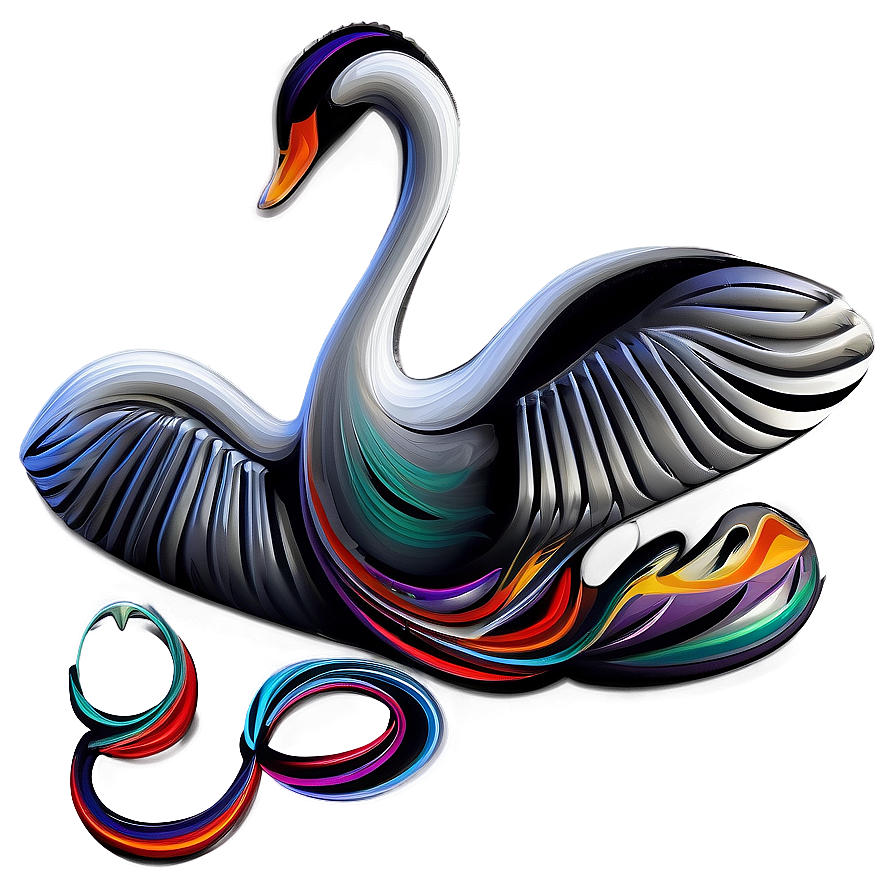 Abstract Swan Art Png 56 PNG
