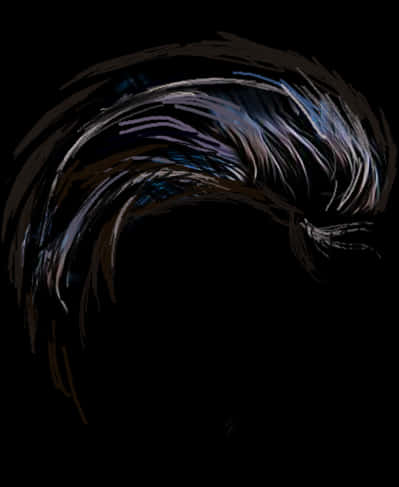 Abstract Swept Hair Art PNG