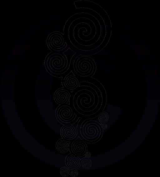 Abstract Swirl Pattern Dark Background PNG