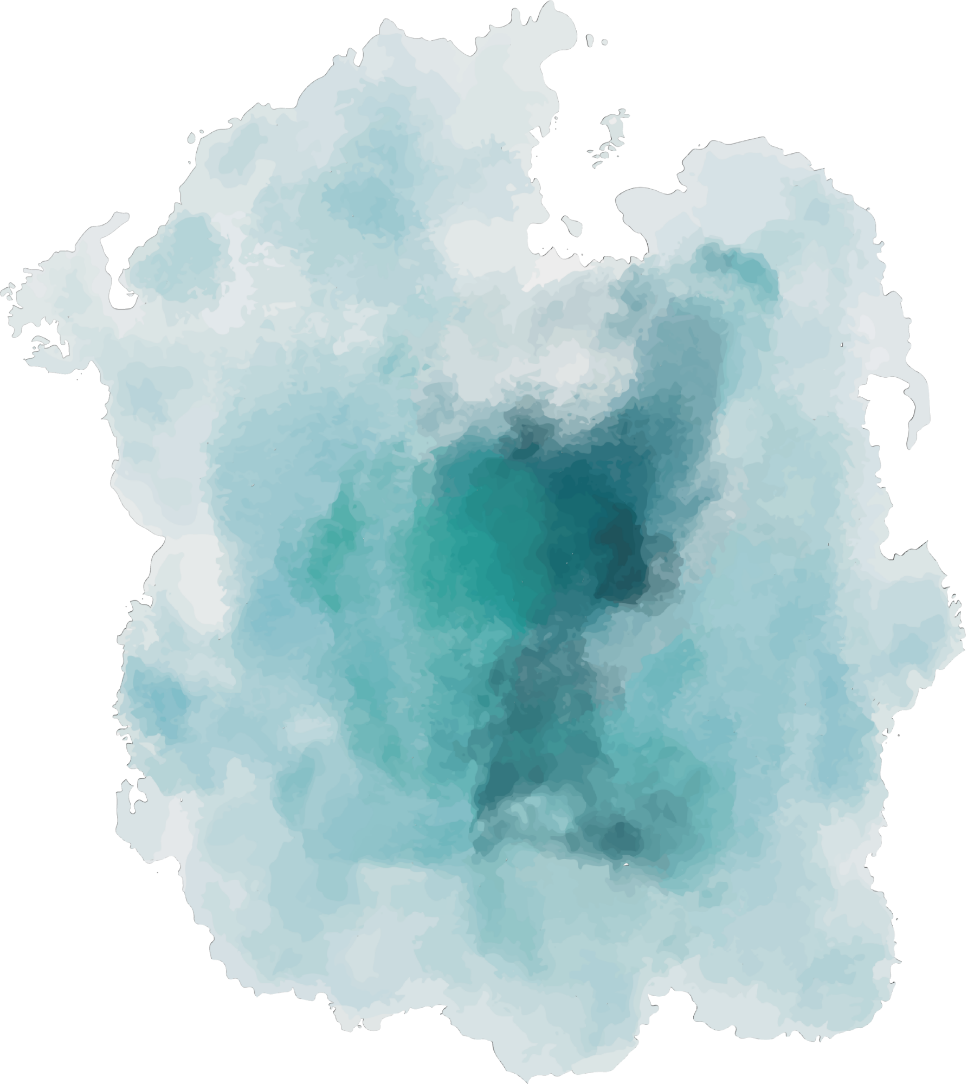 Abstract Teal Watercolor Background PNG