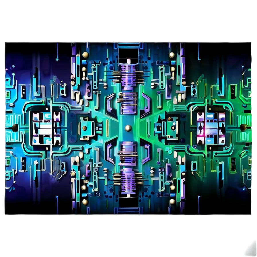 Abstract Techno Circuit Png 06202024 PNG