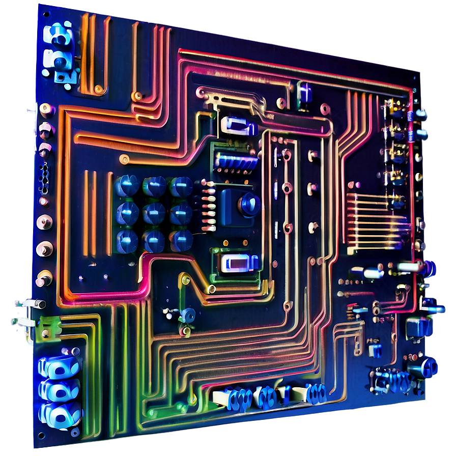 Abstract Techno Circuit Png Ivn PNG