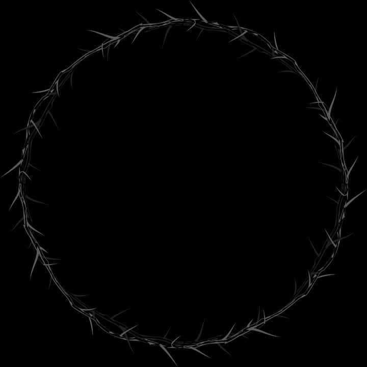 Abstract Thorn Circle Frame PNG