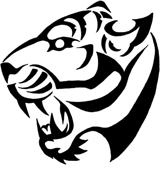 Abstract Tiger Design Graphic PNG
