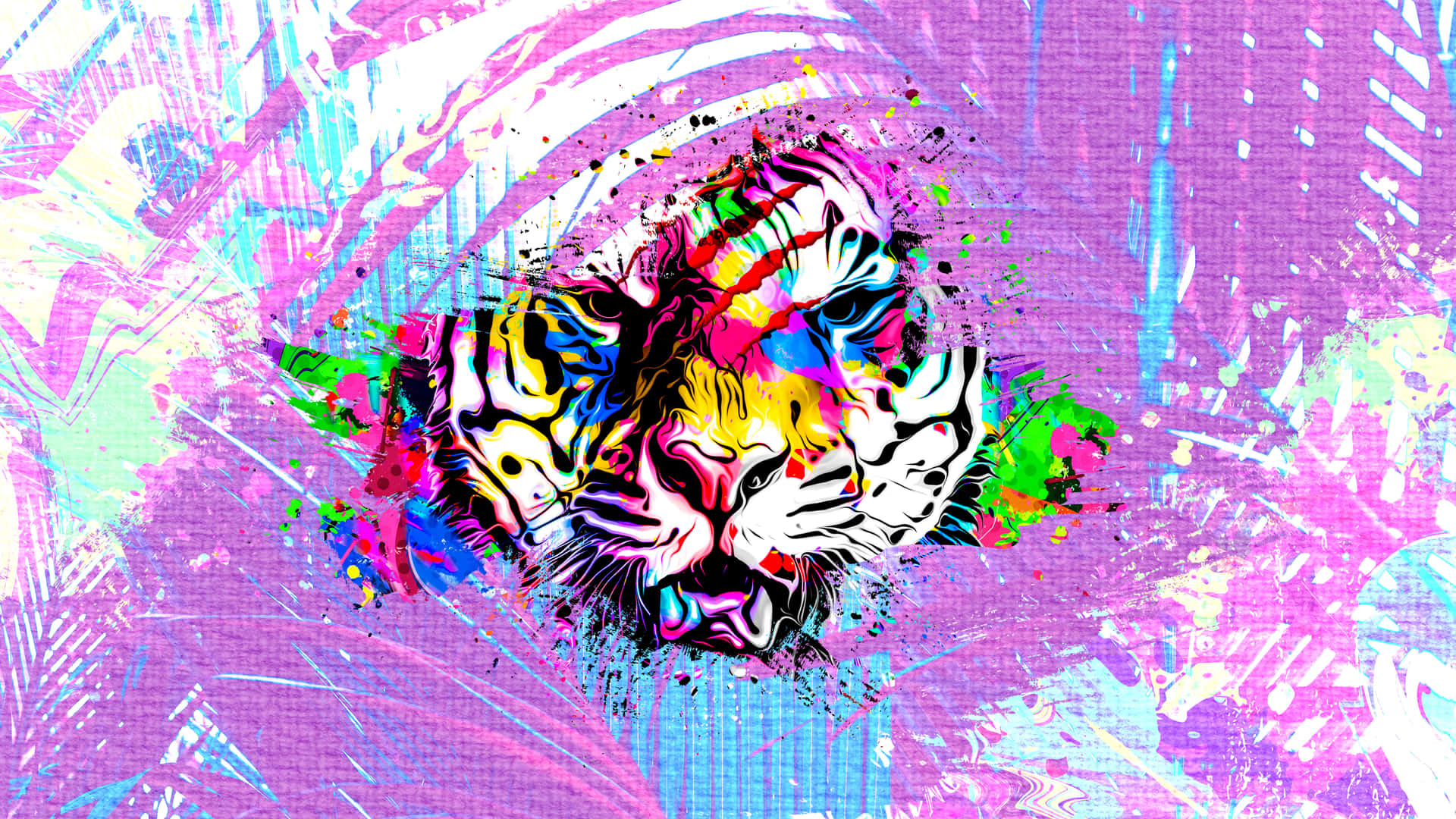 Abstract Tiger Face 5k Desktop Wallpaper