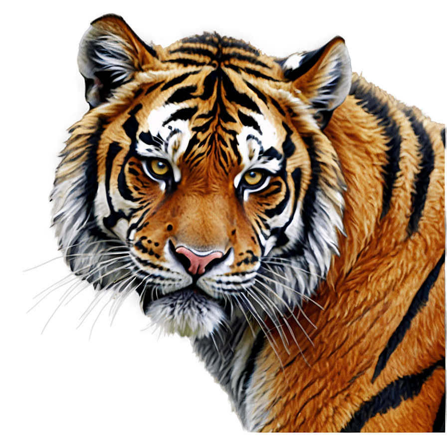 Abstract Tiger Face Drawing Png 06252024 PNG