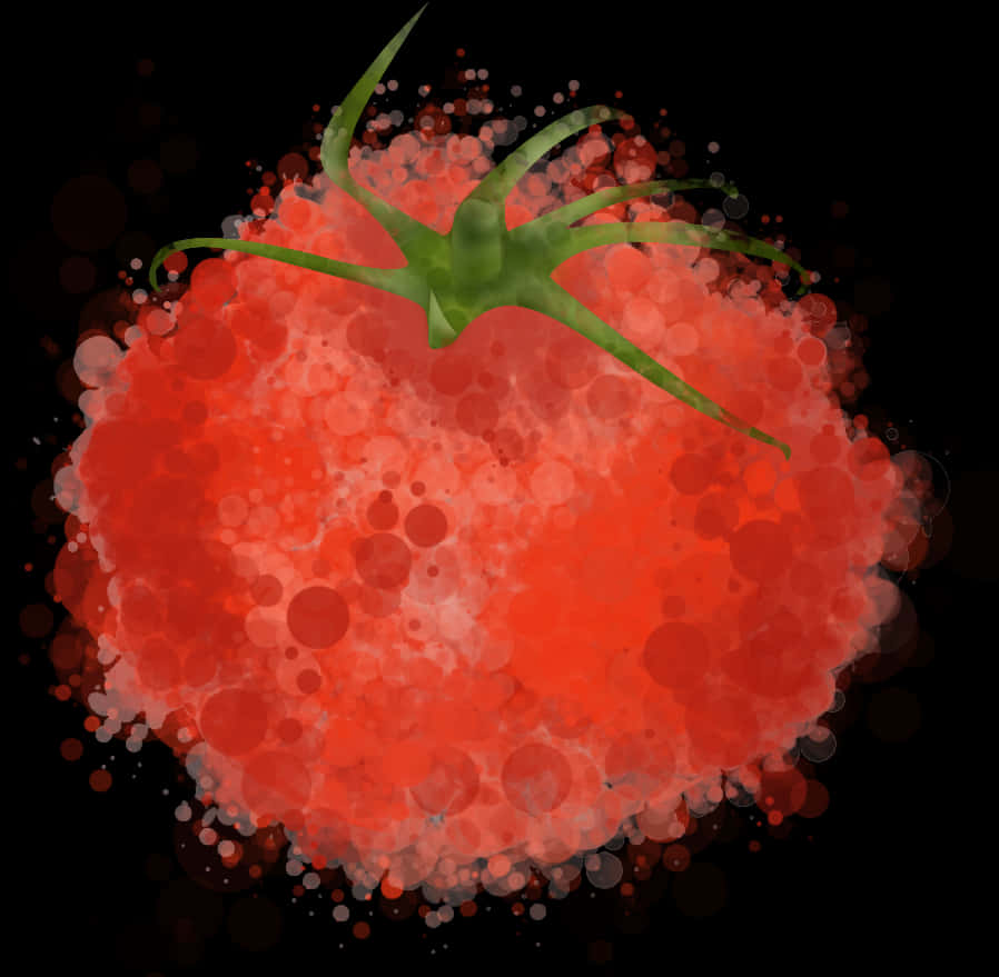 Abstract Tomato Artistic Render PNG