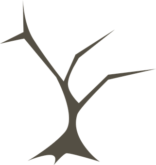 Abstract Tree Branch Silhouette PNG
