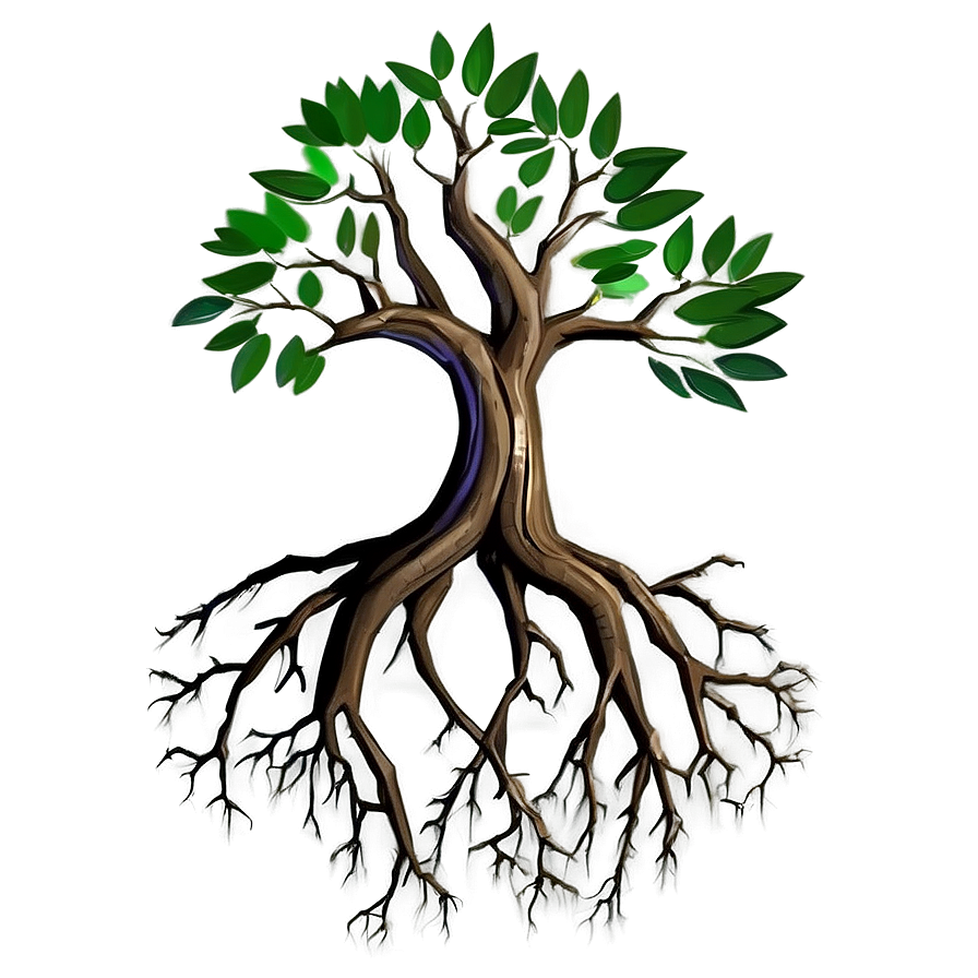 Abstract Tree Roots Creation Png 06262024 PNG