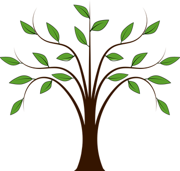 Abstract Tree Vector Art PNG