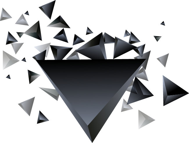 Abstract Triangles Scatter PNG
