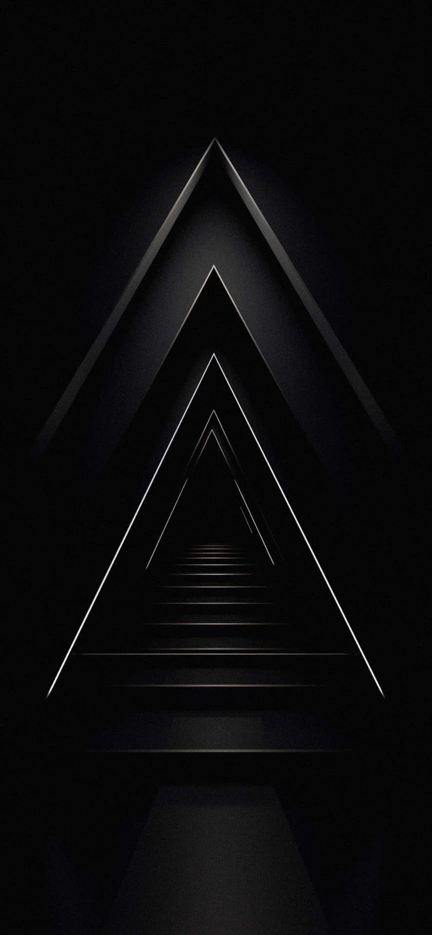 Abstract Triangular Black Grey Gradient Wallpaper