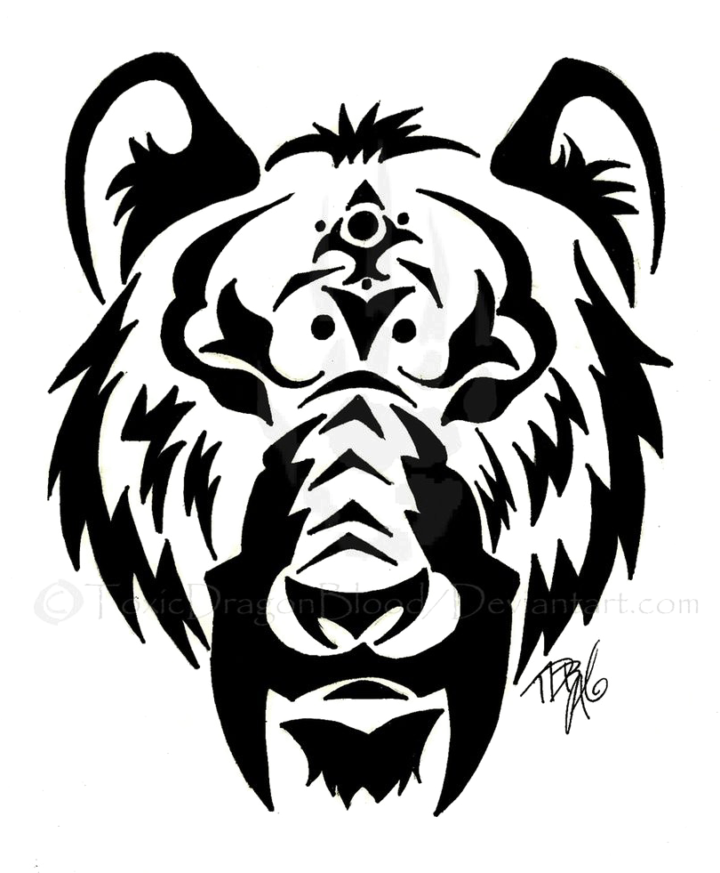 Tribal Tiger Artwork PNG
