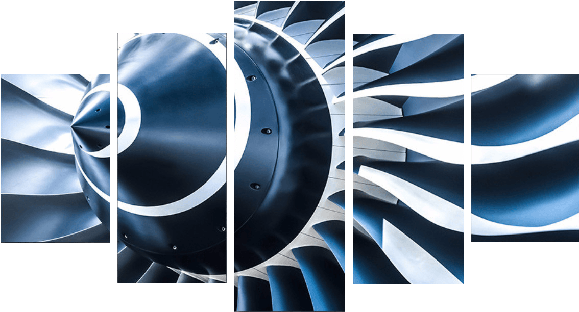 Abstract Turbofan Engine Panel Art PNG