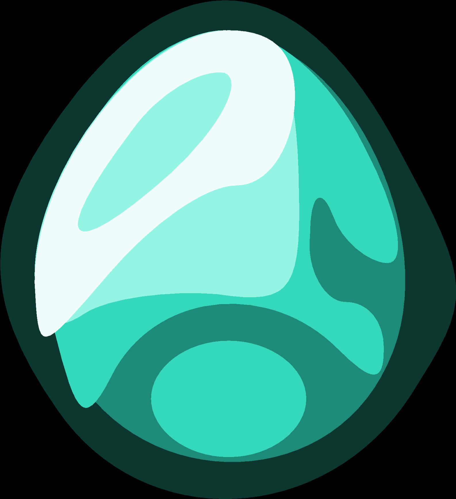 Abstract Turquoise Egg Texture PNG