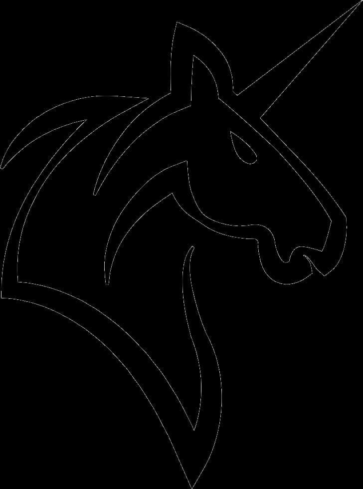 Abstract Unicorn Outline PNG