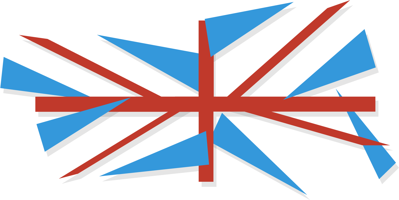 Abstract Union Jack Design PNG