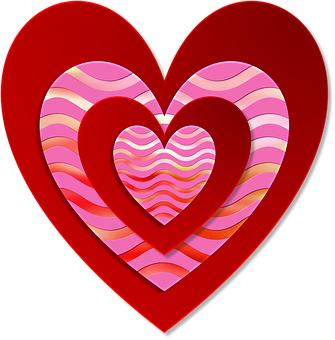Abstract Valentine Hearts Design PNG