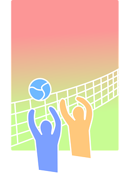 Abstract Volleyball Block Graphic PNG