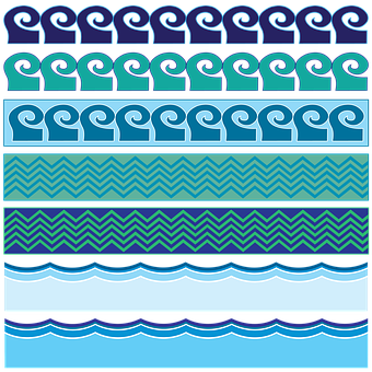Abstract Water Patterns Vector PNG